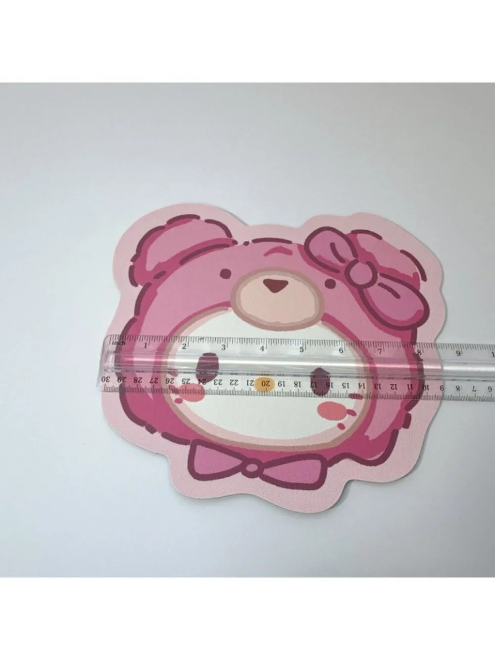 Pink Kitty Bear Mouse Pad Kawaii Desk Pad Cute Non Slip Mouse Mat